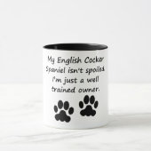 Gut ausgebildeter Englisch-Cocker spaniel-Inhaber Tasse (Zentrum)