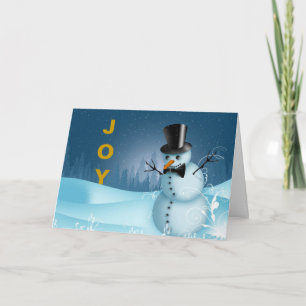 GUT AUSGESTATTETE SNOWMAN CHRISTMAS-KARTE FEIERTAGSKARTE