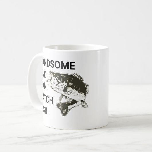 Gut aussehender und in der Lage, Fisch-Largemouth- Kaffeetasse (Vorderseite Links)