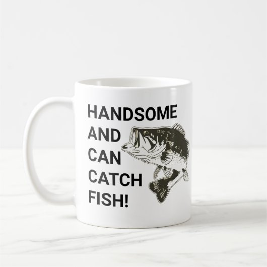 Gut aussehender und in der Lage, Fisch-Largemouth- Kaffeetasse (Links)