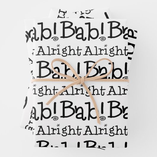 Gut Bab! Lass's Wrap! Set 3 Geschenkpapier Set (Beispiel)