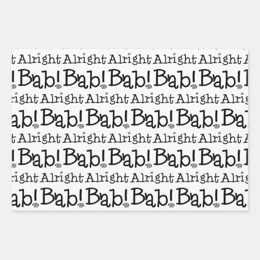 Gut Bab! Lass's Wrap! Set 3 Geschenkpapier Set (Vorderseite)