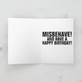 GUT BEHAVED FRAUEN SELDOM MACHEN GESCHICHTE GEBURT KARTE (Innenseite)