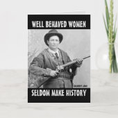 GUT BEHAVED FRAUEN SELDOM MACHEN GESCHICHTE GEBURT KARTE (Vorderseite)