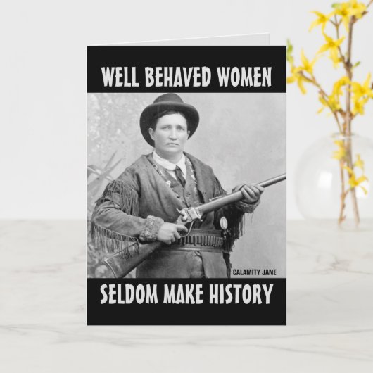 GUT BEHAVED FRAUEN SELDOM MACHEN GESCHICHTE GEBURT KARTE (Gelbe Blume)