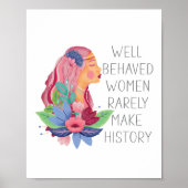 Gut Benachteiligte Frauen machen Geschichte selten Poster (Vorne)