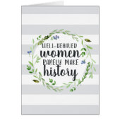Gut beneidete Frauen machen selten Geschichtskarte (Vorne)