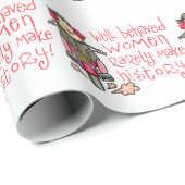 Gut benommen Frauen Geschenkpapier (Rolleneckpunkt)