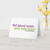 Gut benommen Frauen Karte (Gelbe Blume)