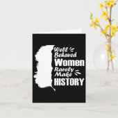 Gut benommen Frauen machen Geschichte selten schwa Karte (Gelbe Blume)