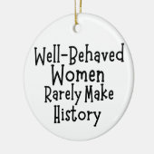 Gut benommen Frauen machen selten Geschichte Keramik Ornament (Links)