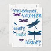 Gut benommen Libellen Postkarte (Vorne/Hinten)