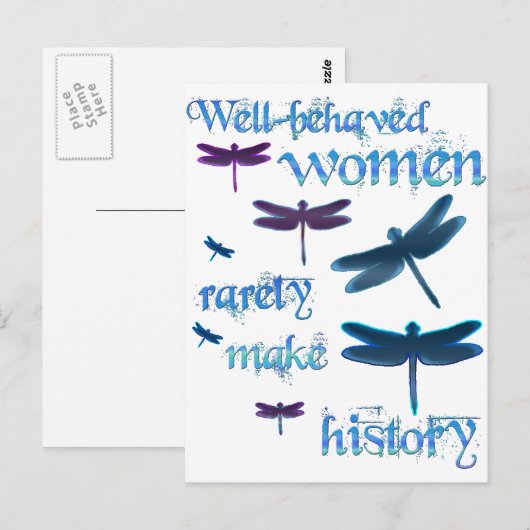 Gut benommen Libellen Postkarte (Vorne/Hinten)