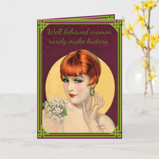 Gut benommene Frauen Karte (Gelbe Blume)