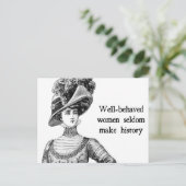 Gut benützte Frauen machen Geschichte selten Postk Postkarte (Stehend Vorderseite)