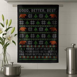 Gut Besser Am besten Hässliche Weihnachts-Fotos an Geschirrtuch