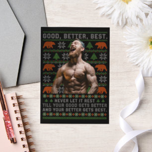 Gut Besser Am Besten Hässliche Weihnachts-Fotos an Pergament Einladungen