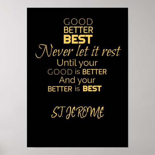 Gut, besser, bestes Poster (Vorne)