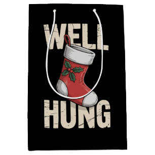 Gut Bestückter Schmutziger Weihnachtsstrumpf Feier Mittlere Geschenktüte