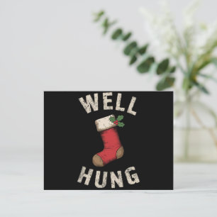 Gut Bestückter Schmutziger Weihnachtsstrumpf Weihn Feiertagspostkarte