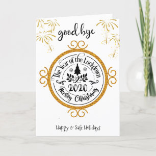 Gut bis 2020 Das Jahr des Lockdup-Spaß Feiertagskarte