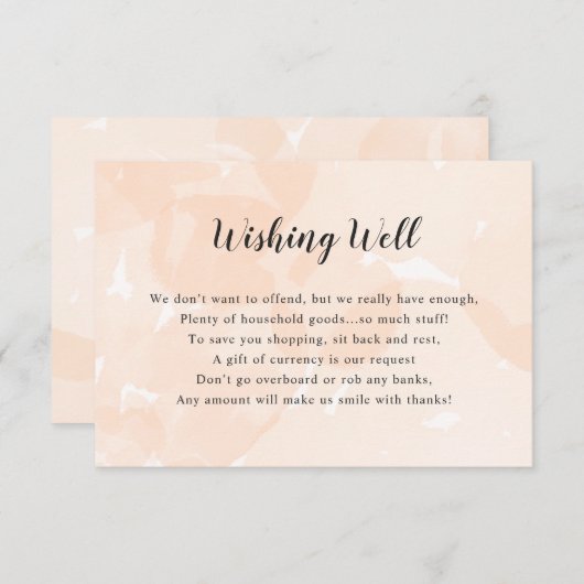 Gut Brautparty wünschen | Pfirsiche Einladung (Vorne/Hinten)