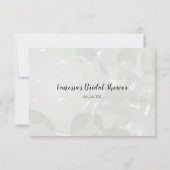 Gut Brautparty wünschen | Salbeiwasser Einladung (Rückseite)