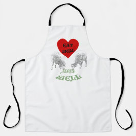 Gut essen und gut schlafen schürze