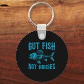 Gut Fish Not Houses, Coastal Conservation Ocean Lo Schlüsselanhänger (Vorderseite)