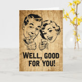 Gut für dich! Retro Rustic Karte (Gelbe Blume)