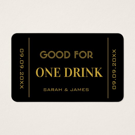 Gut für ein Getränk-Gutschein Ticket (Vorderseite)
