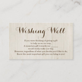 Gut für Hochzeitsfeiern - rustikal Begleitkarte