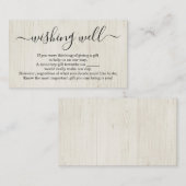 Gut für Hochzeitsfeiern - Rustikales Holz Begleitkarte (Vorne/Hinten)