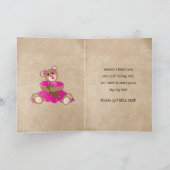 Gut für Kinder Girl Teddy Bären umarmen Bärenkraft Karte (Innenseite)