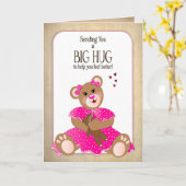 Gut für Kinder Girl Teddy Bären umarmen Bärenkraft Karte (Gelbe Blume)