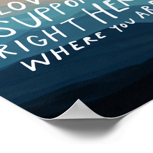 Gut für Liebe und Unterstützung - Therapiebüro Poster (Ecke)