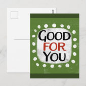 Gut für Sie Postkarte (Vorne/Hinten)