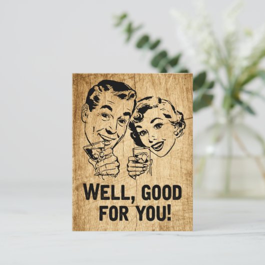 Gut für Sie Retro rustikale Unaufrichtigkeit Sarca Postkarte (Stehend Vorderseite)