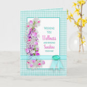 Gut, Garden-Blume auf Gingham Karte (Gelbe Blume)