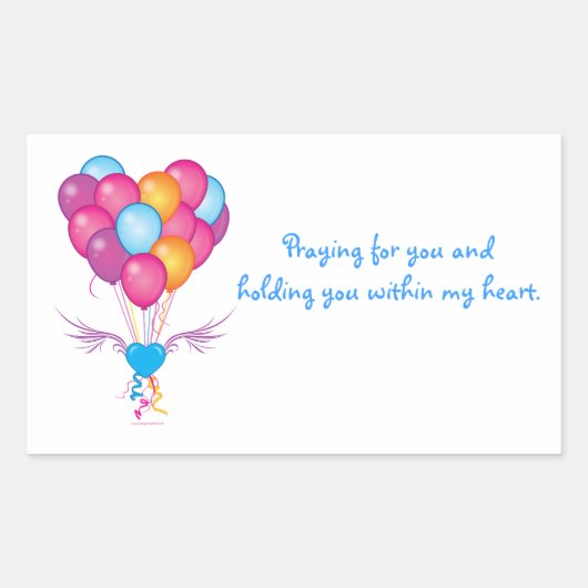 Gut: Gebetet für euch Rechteckiger Aufkleber (Vorderseite)