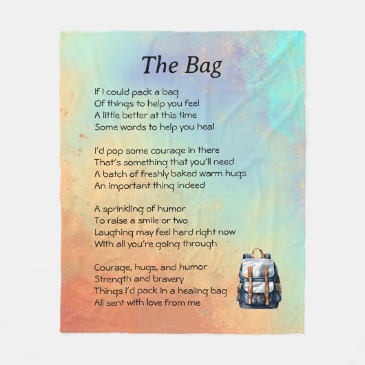 Gut Gedicht holen Fleecedecke (Vorderseite)