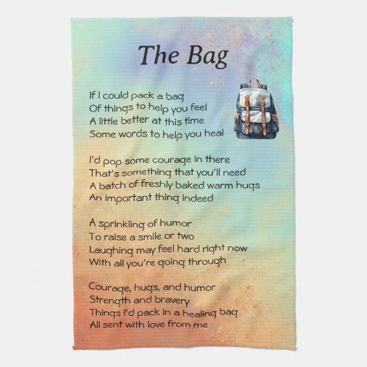 Gut Gedicht holen Geschirrtuch (Vertikal)