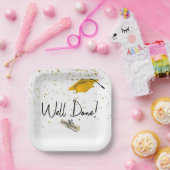 Gut gefertigter Abschluss-Confetti mit Goldkappe Pappteller (Party)