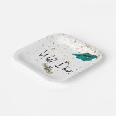 Gut gefertigter Abschluss Gold Confetti mit Aquama Pappteller (Gewinkelt)