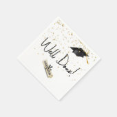 Gut gefertigter Abschluss Gold Confetti mit schwar Serviette (Ecke)