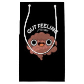 Gut Gefühl Funny Anatomie Intestine Pun Dark BG Kleine Geschenktüte (Vorderseite)