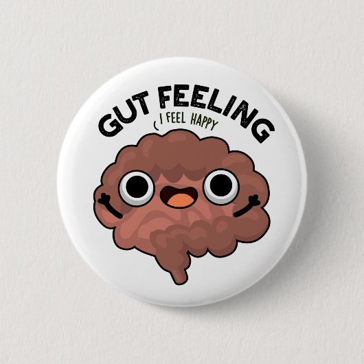 Gut Gefühl Funny Anatomy Intestine Puppe Button (Vorderseite)