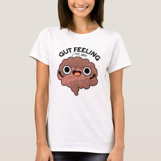 Gut Gefühl Funny Anatomy Intestine Puppe T-Shirt (Vorderseite)