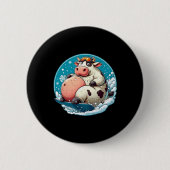 Gut gefüttert Snowboarden Button (Vorderseite)