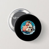 Gut gefüttert Snowboarden Button (Vorne & Hinten)